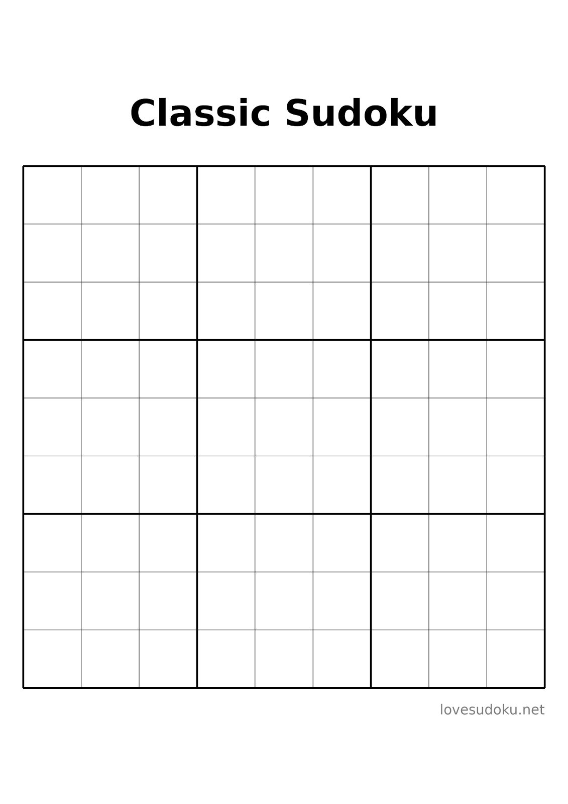 sudoku worksheet